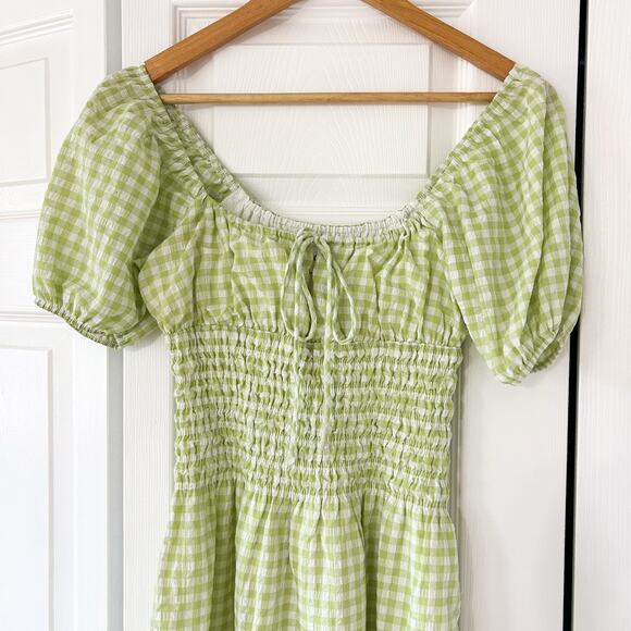 NWOT Princess Polly More Than Butterflies Maxi Dress Green Gingham Size US 2 - Picture 4 of 11